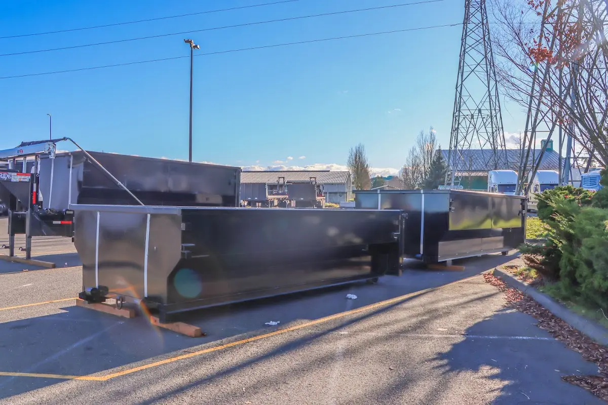 Roll-off dumpster ready for waste disposal at job site for 10 Yard Dumpster Rental in Covedale